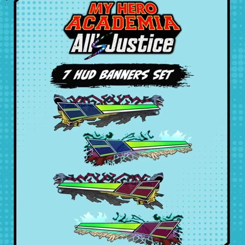 My Hero Academia All’s Justice: 7 HUD Banners Set