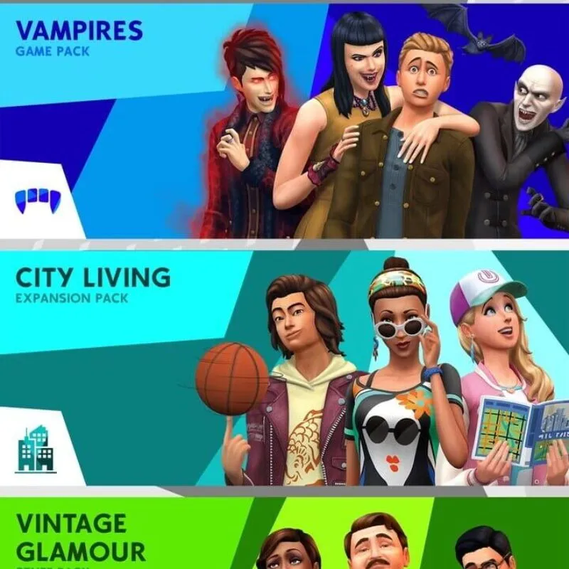 The Sims 4: Bundle – City Living, Vampires, Vintage Glamour Stuff