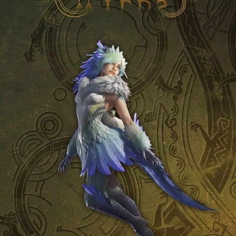 Monster Hunter Wilds: Alma Outfit – Featherskirt Seikret Dress